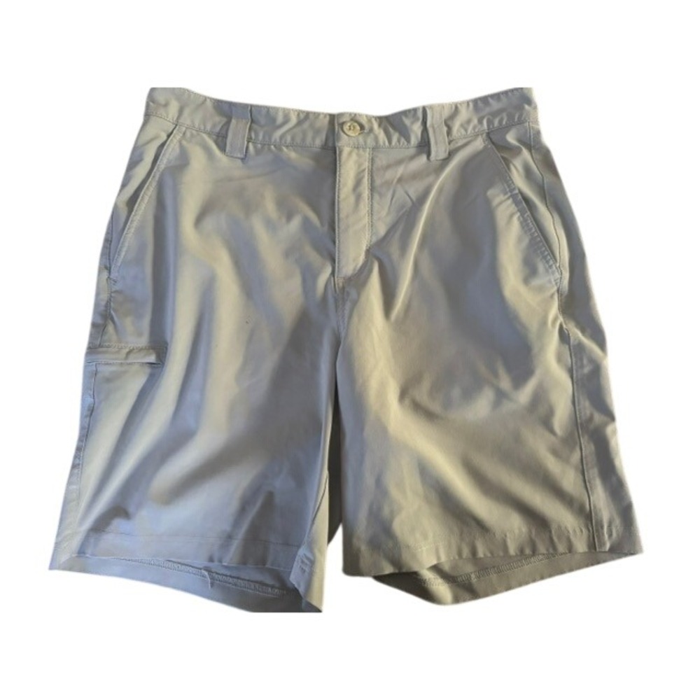 Columbia PFG Performance Fishing Gear Shorts Mens Tan Khaki Outdoor Hiking 32